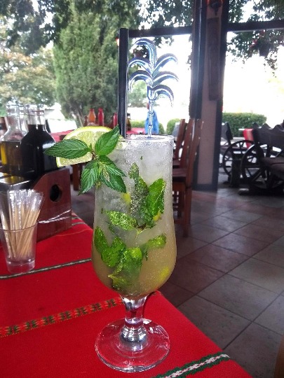 Фотография коктейля мохито в кафе Солнечного берега