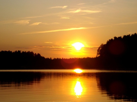 Фотография озера Унзово в Нижегородской области на закате