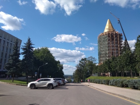 Фотография строительства новой часовни на территории Нижегородского Кремля
