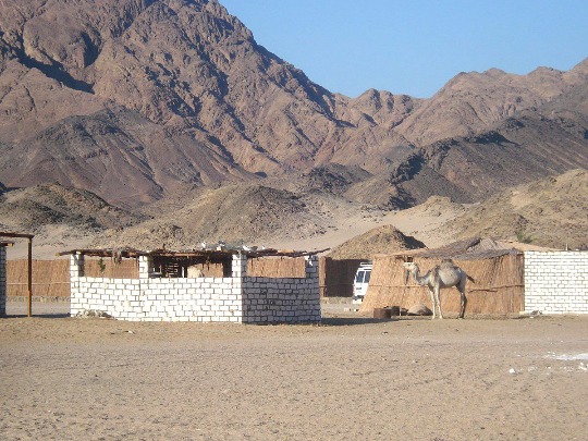 Фото построек в бедуинской деревне Египта