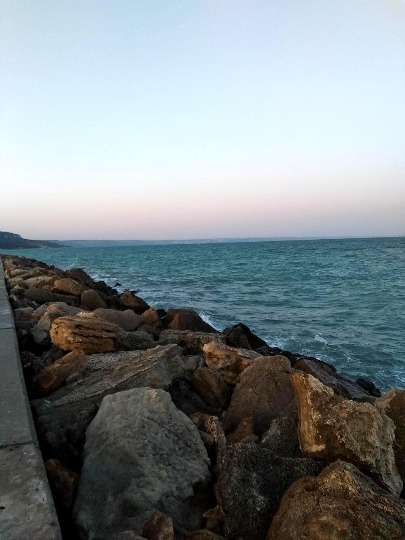 Вечернее фото Черного моря в Болгарии