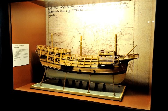 Фото модели парусного коробля в Генуи