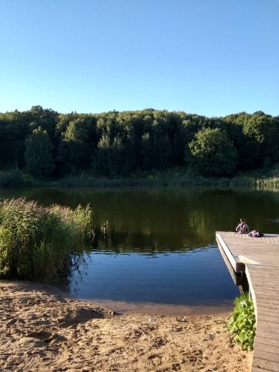 Весеннее фото озера на Щелоковском хуторе в Н.Новгороде